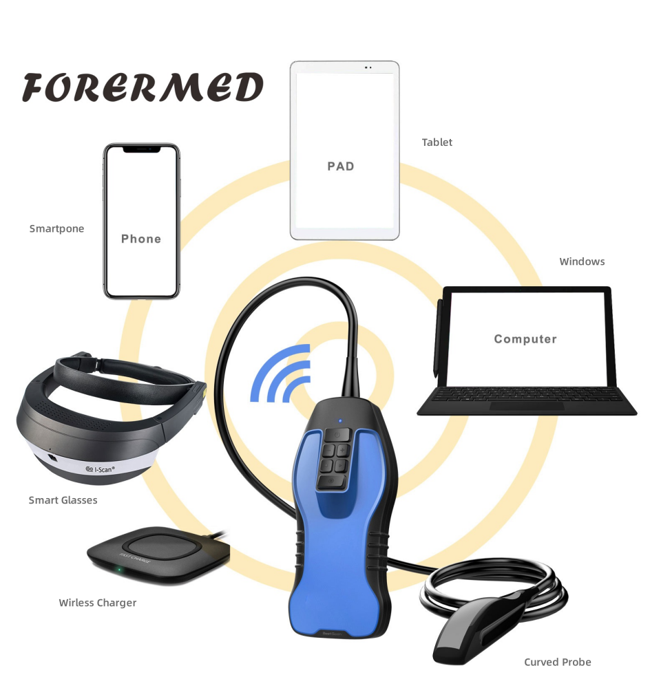 wireless ultrasound probe 3D glasses wireless ultrasound probe 3D glasses